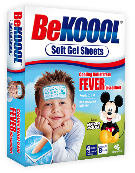 BeKOOOL Soft Gel Sheets Kids Mickey Mouse, 4 parches de gel
